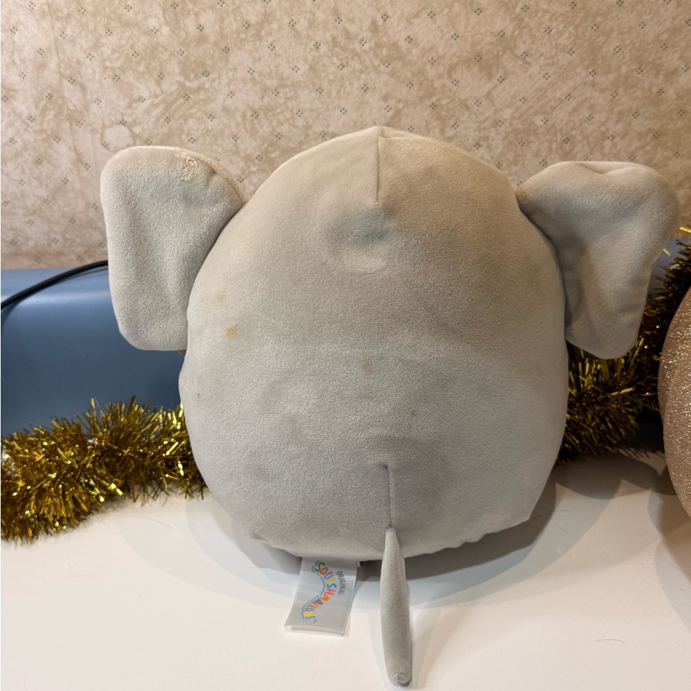 Toy: Squishmallows Gray Elephant with Rainbow Ears - Picture 4 of 5